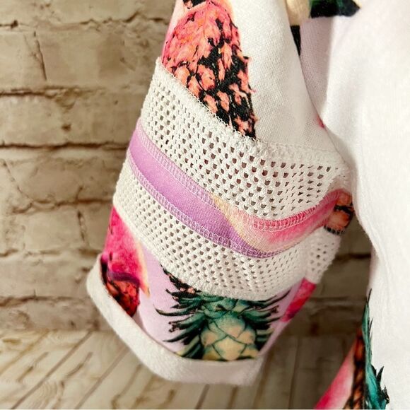 Juicy Couture fruit pineapple varsity pullover top - Picture 4 of 6